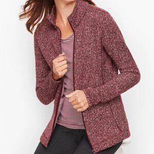 T by Talbots Knit Herringbone Jacket, Size S, EUC